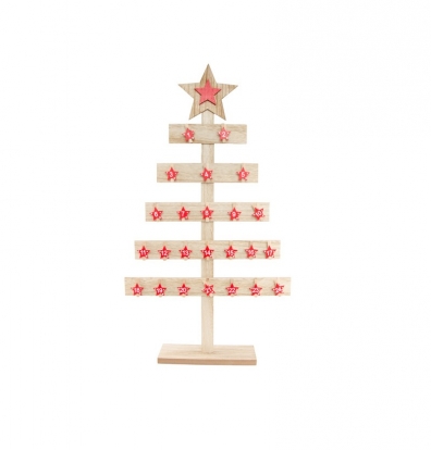 Advendikalender "Puidust jõulupuu" (40x8x73 cm)