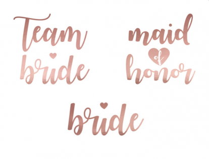 Ajutised tattood  "Team bride" (13 tk.)