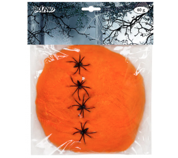 Ämblikuvõrk ämblikutega, oranž (60 g.)