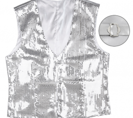 Läikiv vest, hõbedane (M) 1