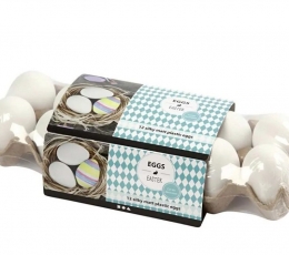 Creativ dekoratiivsed munad, valged, 12 tk. 1