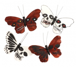 Dekoratiivsed klambrid „Koljulised liblikad“