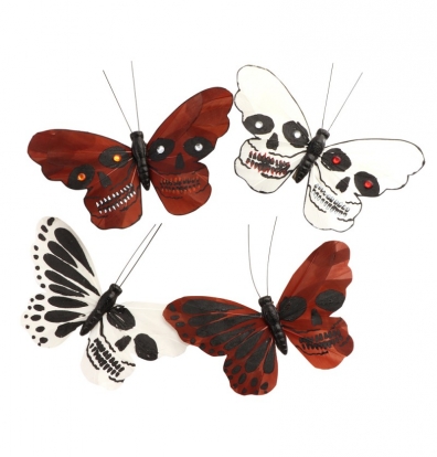 Dekoratiivsed klambrid „Koljulised liblikad“