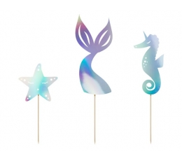 Dekoratiivsed torditopperid „Merineitsi maailm“ (3 tk.)