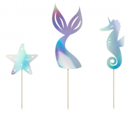 Dekoratiivsed torditopperid „Merineitsi maailm“ (3 tk.)