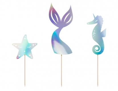 Dekoratiivsed torditopperid „Merineitsi maailm“ (3 tk.)