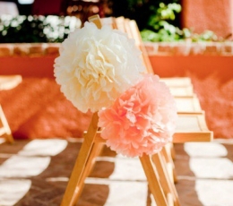 Dekoratsioon "Pom-pom" / virsiku värvi (2 tk./30cm) 0