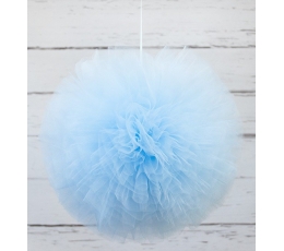 Dekoratsioon "Tüllist pom pom,  helesinine (1 tk/25 cm)