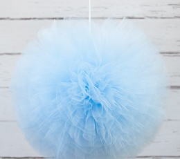 Dekoratsioon "Tüllist pom pom, helesinine (1 tk/25 cm) 0