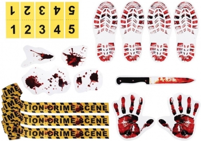 Dekoratsioonikomplekt „Kuriteopaik“ (19 tk)