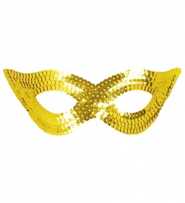 Doomino mask, kuldne läikiv