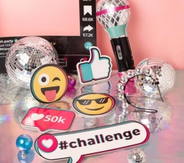 Fooliumist õhupall „Disco mikrofon“ (21x42 cm / 4 tk) 2