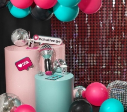 Fooliumist õhupall „Disco mikrofon“ (21x42 cm / 4 tk) 1