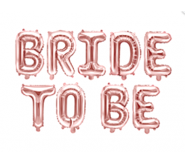 Fooliumist õhupallikomplekt "Bride to be", roosakas kuldne (35 cm)