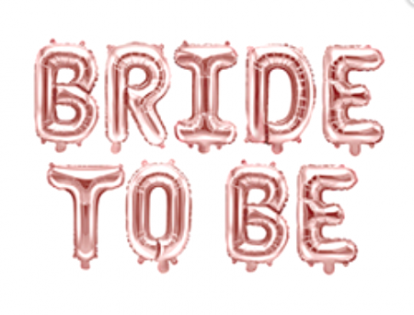 Fooliumist õhupallikomplekt "Bride to be", roosakas kuldne (35 cm)