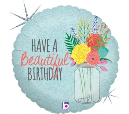 Foliumist õhupall "Have a Beautiful Birthday" (46 cm)