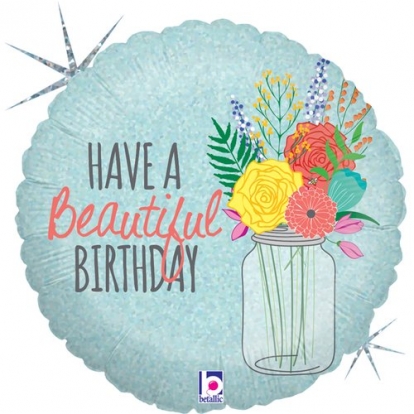 Foliumist õhupall "Have a Beautiful Birthday" (46 cm)