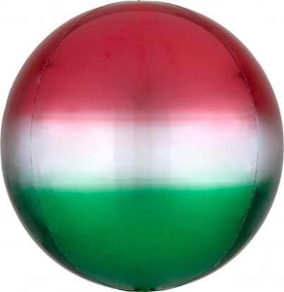  Foolium-õhupall-orbz, punakasroheline ombre (38 cm)