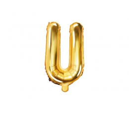  Fooliumi õhupall-täht "U", kuldne (35 cm)