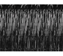 Fooliumist kardin-kaunisus, must (100x200 cm)