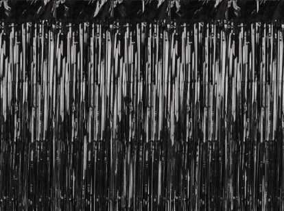 Fooliumist kardin-kaunisus, must (100x200 cm)