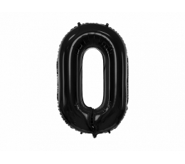  Fooliumist õhupall "0", must (86 cm)