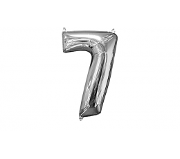  Fooliumist õhupall "7", hõbedane (66 cm)