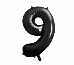  Fooliumist õhupall "9", must (86 cm)
