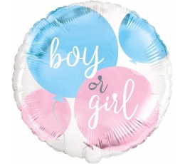 Fooliumist õhupall "Boy or Girl" (45 cm)