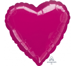 Fooliumist õhupall "Erkroosa süda" (43 cm)
