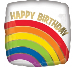 Fooliumist õhupall "Happy Birthday rainbow" (43 cm)