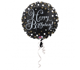 Fooliumist õhupall "Happy Birthday sära" (43 cm)