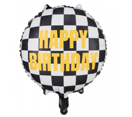 Fooliumist õhupall  "Happy Birthday võidusõit" (45 cm)