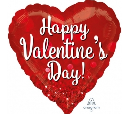  Fooliumist õhupall "Happy Valentines day" (28" 71cm.)