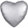 Fooliumist õhupall "Hõbedane süda", matt (43 cm)