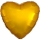 Fooliumist õhupall "Kuldne süda" (43 cm)