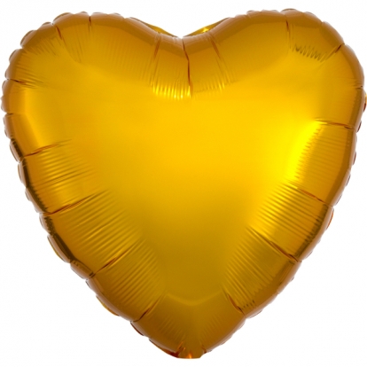 Fooliumist õhupall "Kuldne süda" (43 cm)