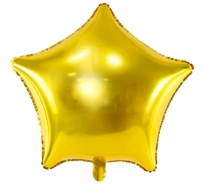 Fooliumist õhupall "Kuldne täht" (48 cm)