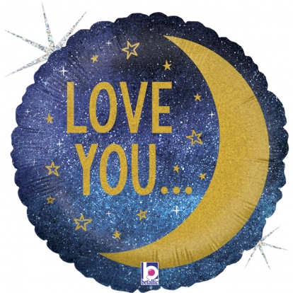 Fooliumist õhupall "Love you to the Moon and back" (46 cm)