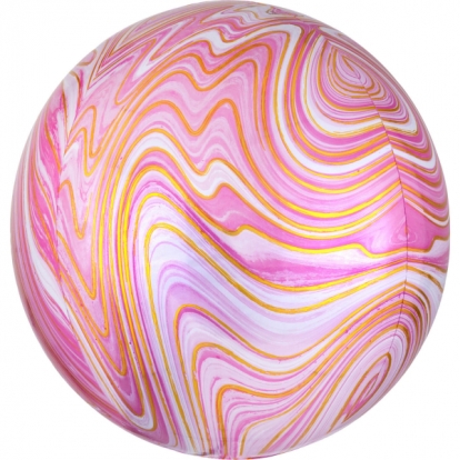 Fooliumist õhupall-marblez, roosa (38x40cm)
