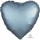 Fooliumist õhupall "Metalne süda", matt (43 cm)