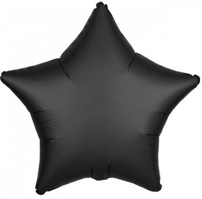 Fooliumist õhupall "Must täht" (19" 43 cm)
