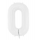 Fooliumist õhupall - number "0", valge (86 cm)
