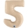 Fooliumist õhupall number "5", kreemjas (102 cm)