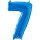 Fooliumist õhupall number "7", sinine (66 cm)