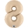  Fooliumist õhupall number "8", kreemjas (102 cm)