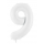 Fooliumist õhupall - number "9", valge (86 cm)