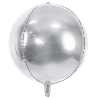 Fooliumist õhupall "Orbz" hõbedane (40 cm)