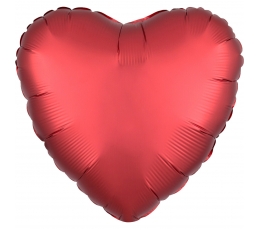 Fooliumist õhupall "Punane süda", matt (43 cm)