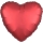 Fooliumist õhupall "Punane süda", matt (43 cm)